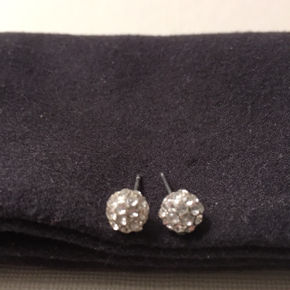 Rhinestone ball stud earrings